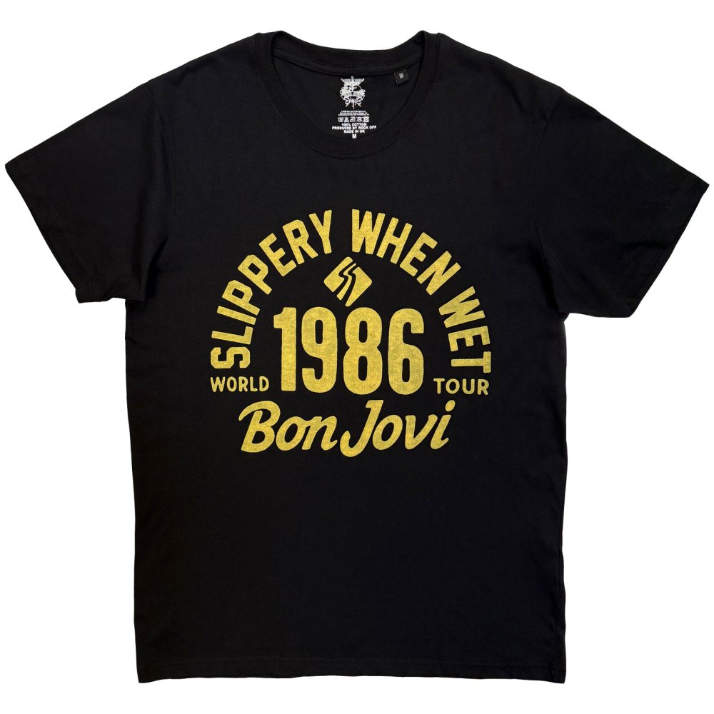 Bon Jovi - 1986 World Tour Tshirt Homme - Noir